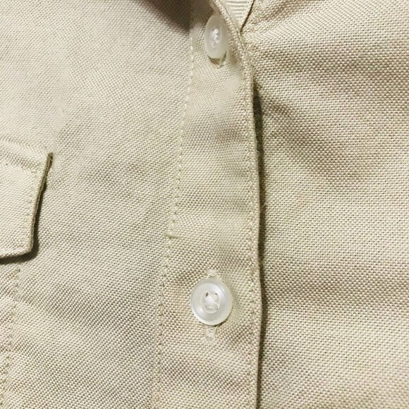 Cutter & Buck beige top  roll up sleeves button  up  collared Top size XS - Picture 5 of 8